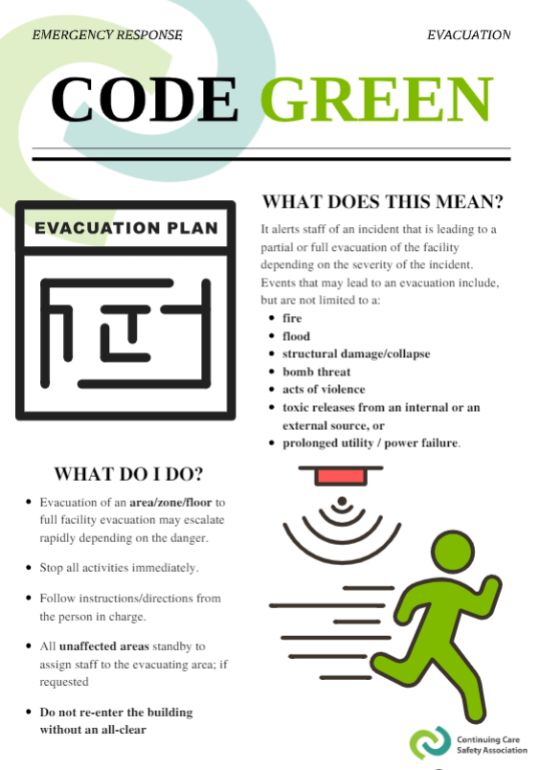 Code green evacuation
